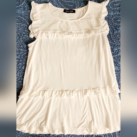 Ivanka Trump Textured White Top Size M - Picture 2 of 4
